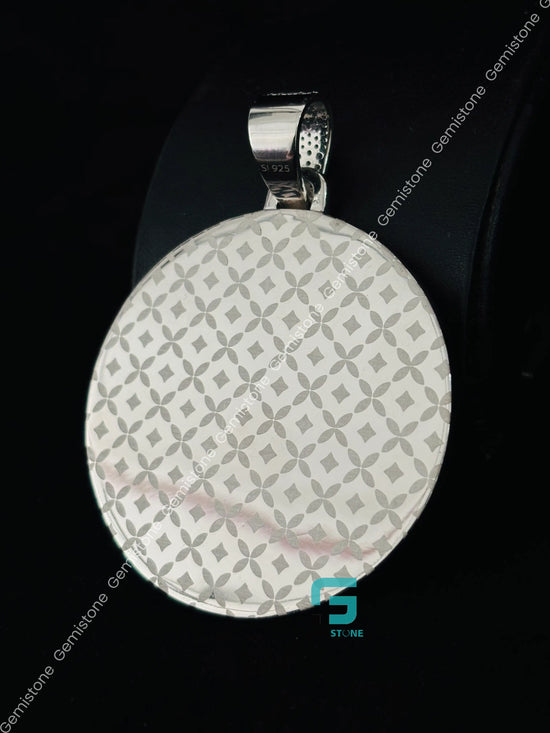 925 Stereling Silver Hip Hop Moissanite Snake Shape Disk Pendant For Men