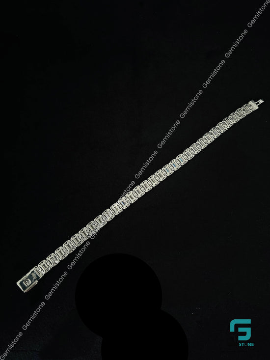 925 Sterling Silver Hip Hop Moissanite Bracelet