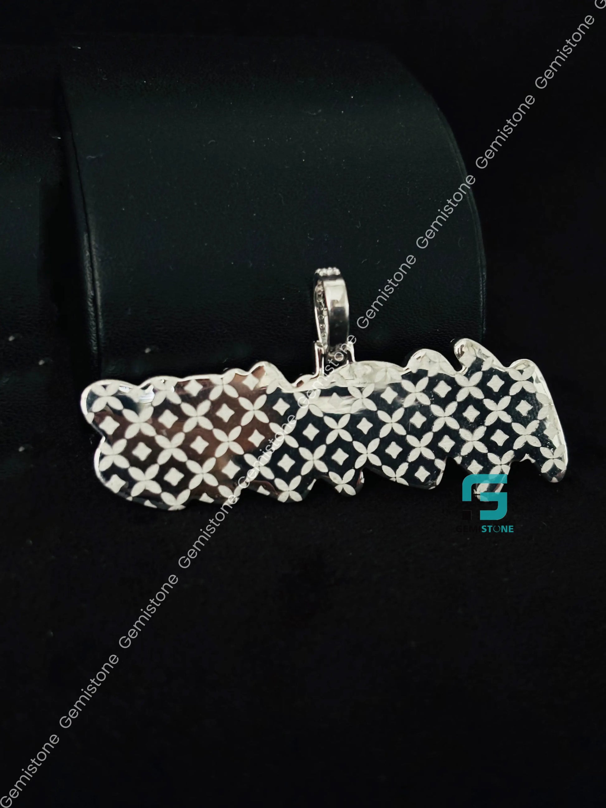 925 Sterling Silver MADNESS Custom Letter Moissanite Pendant 