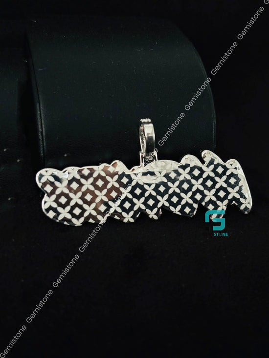925 Sterling Silver MADNESS Custom Letter Moissanite Pendant 