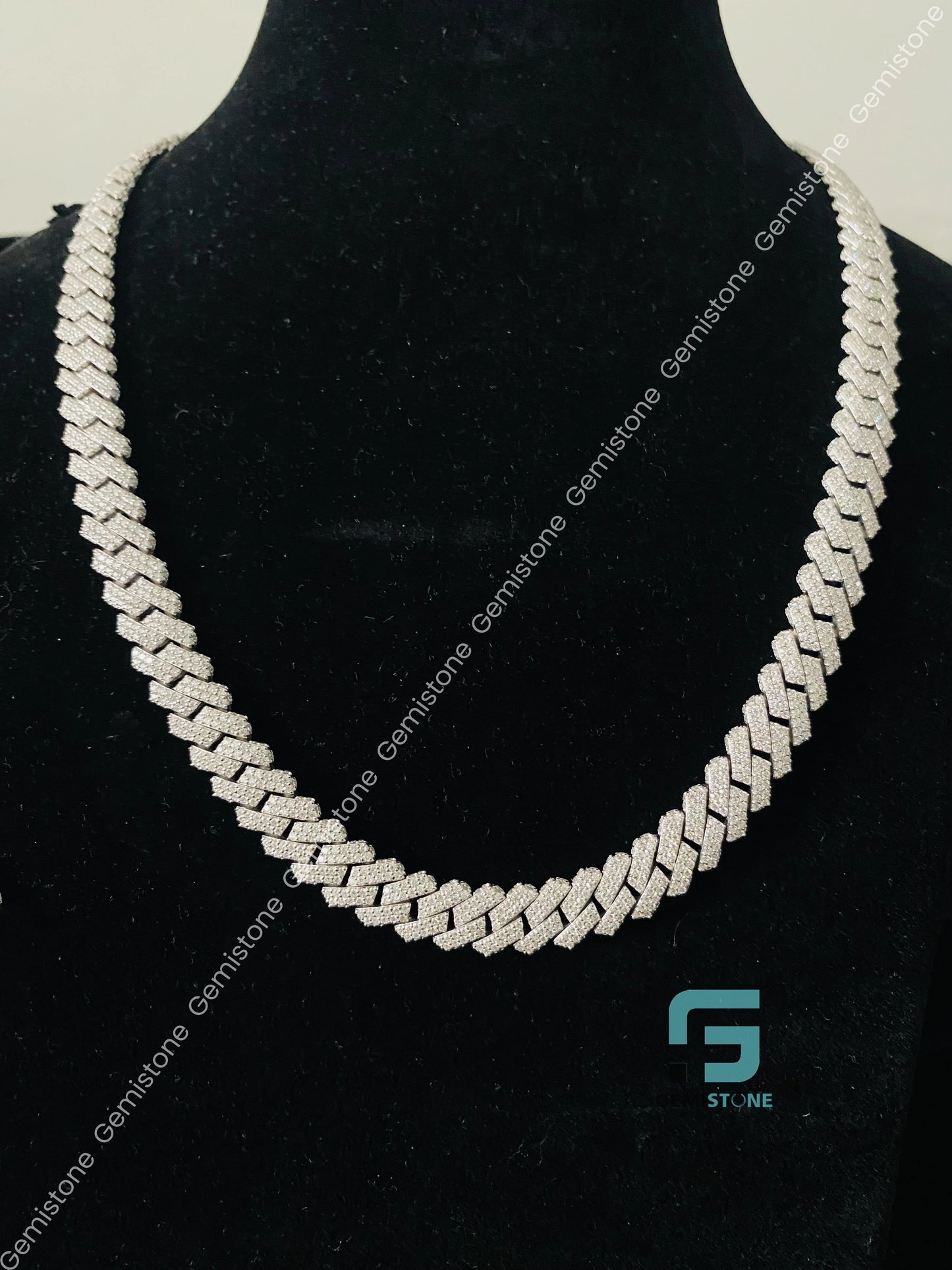 925 Sterling Silver Moissanite Hip Hop Rapper Chain