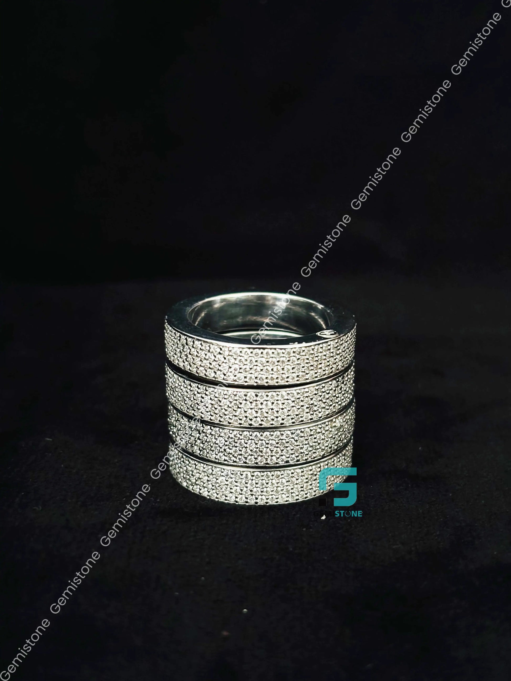 925 Sterling Silver Moissanite Statement Ring For Men