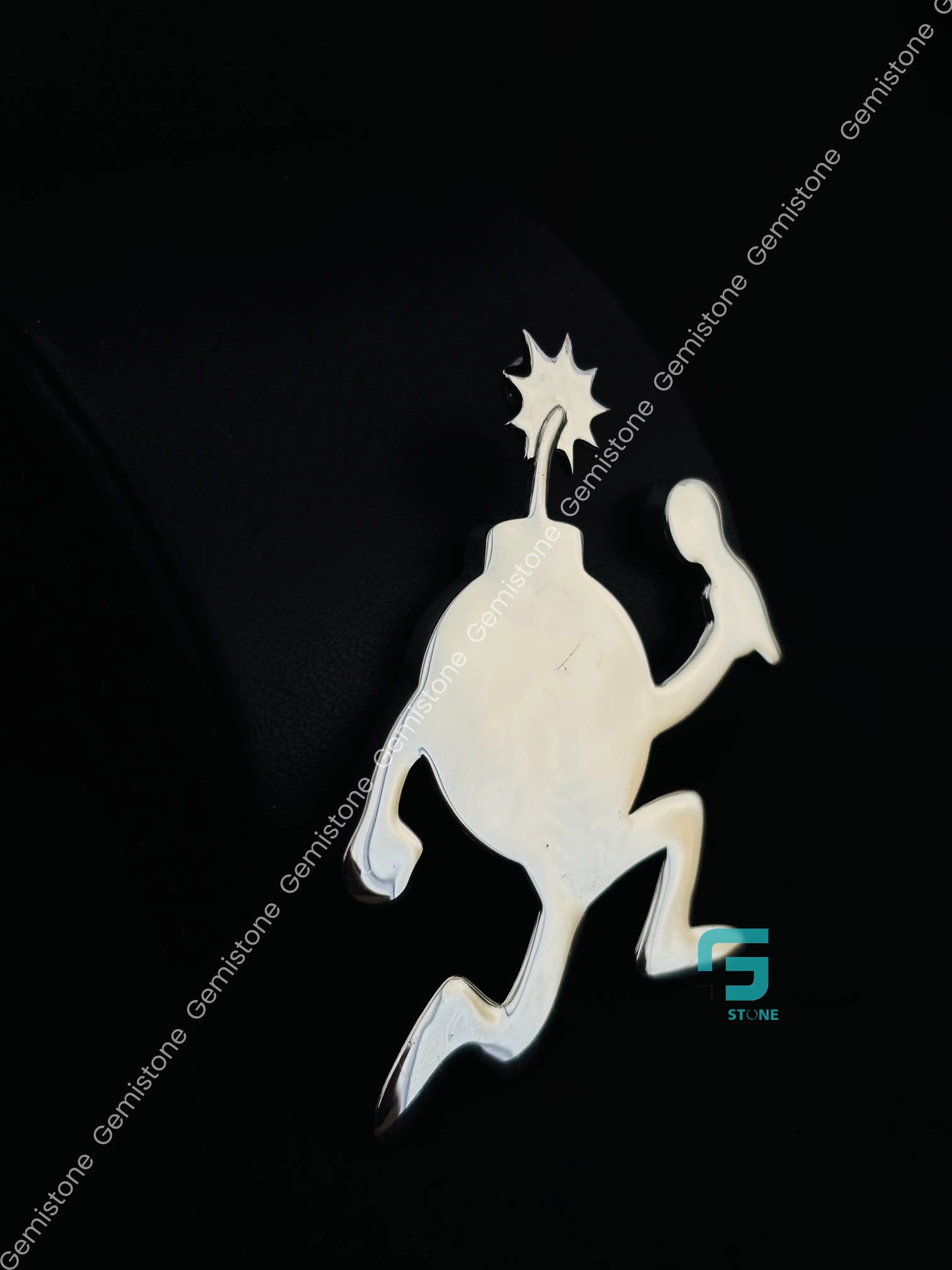 925 Sterling Silver Plain Bomb Character Pendant