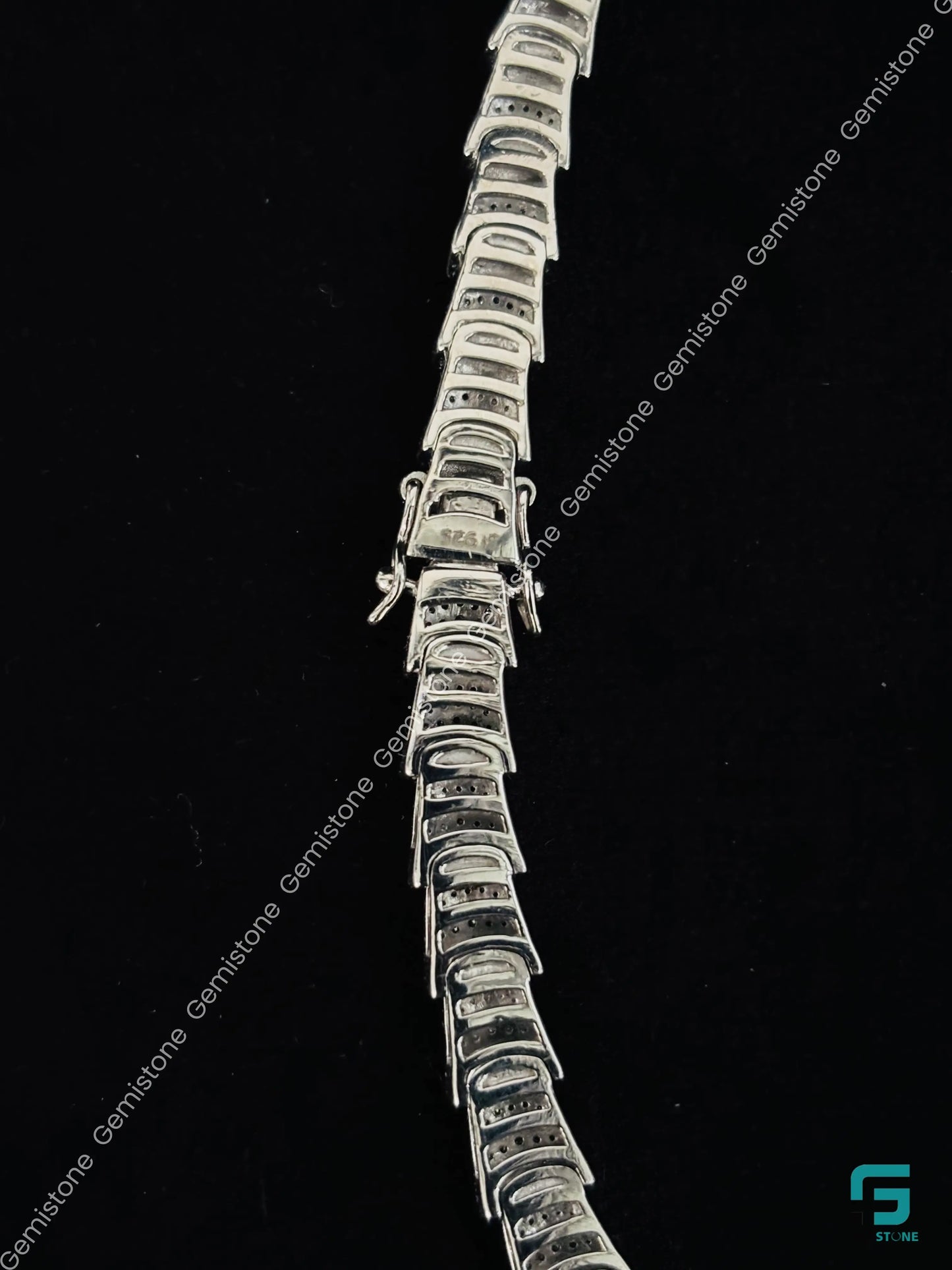 925 Sterling Silver Serpenti Moissanite Diamond Necklace 
