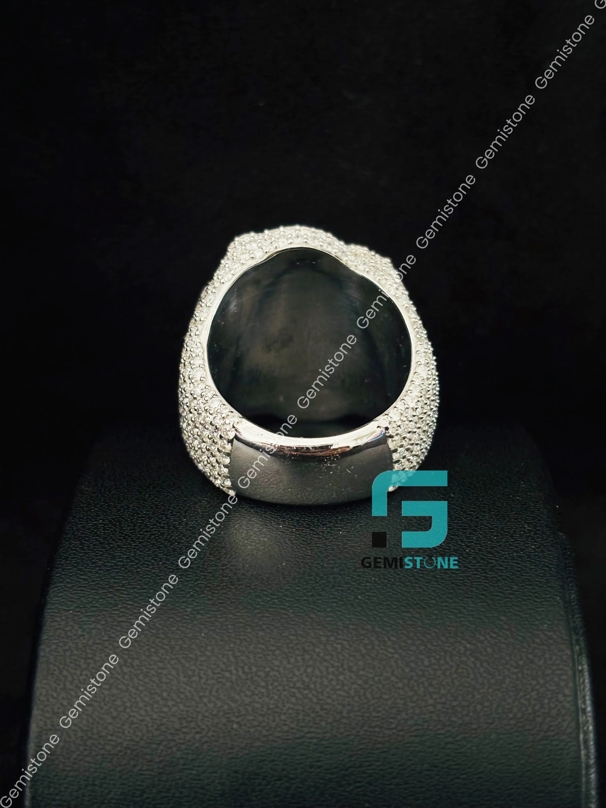 925 Sterling Silver Snake Moissanite Hip Hop Ring