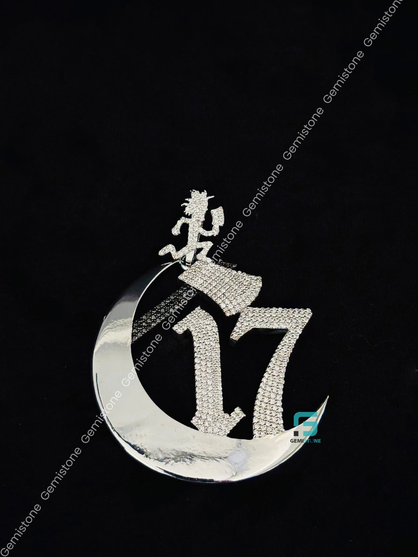 925_Sterling_Solid_Fully_Iced_Out_C17_Black_White_Moissanite_Pendant