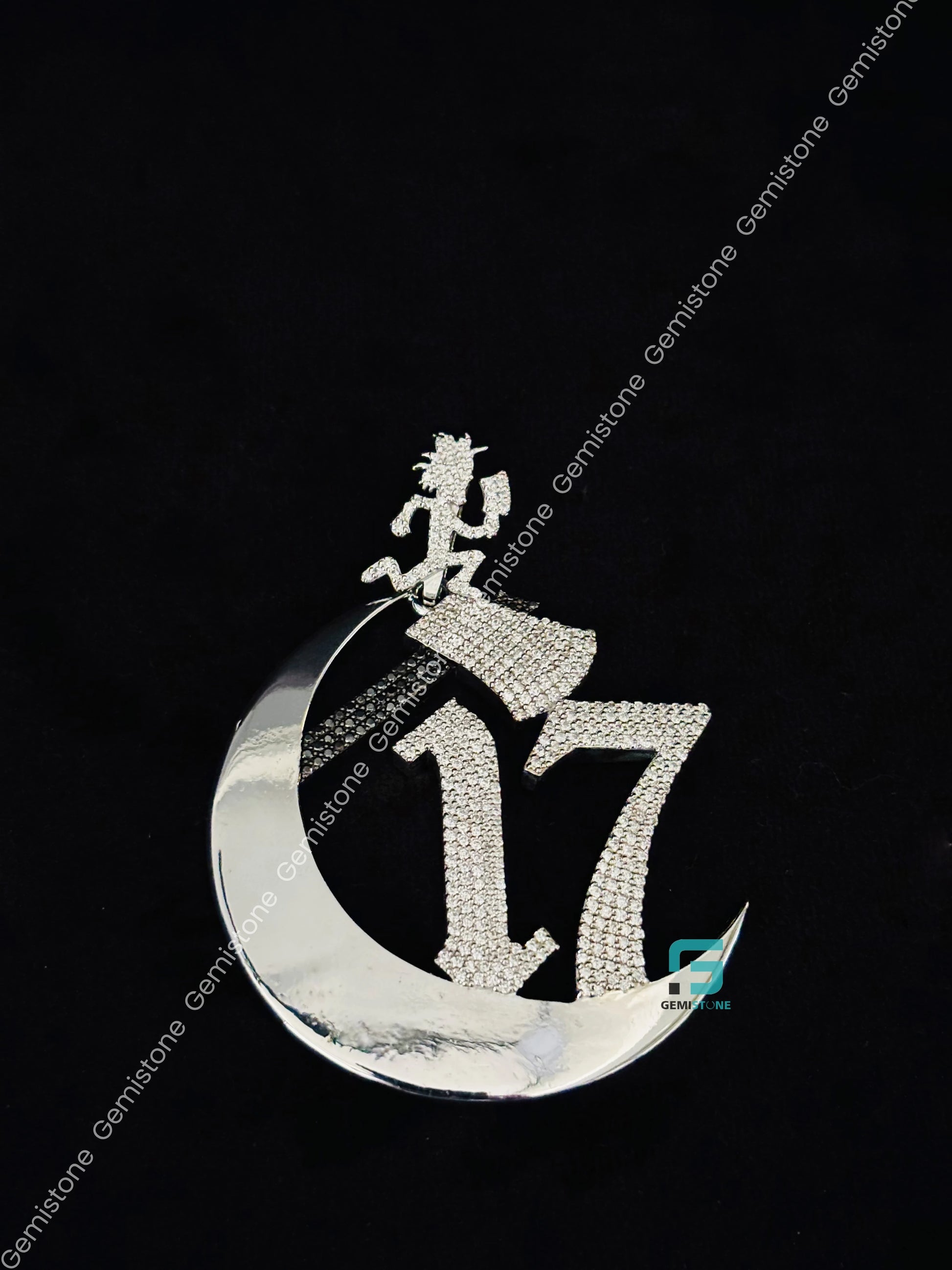 925_Sterling_Solid_Fully_Iced_Out_C17_Black_White_Moissanite_Pendant