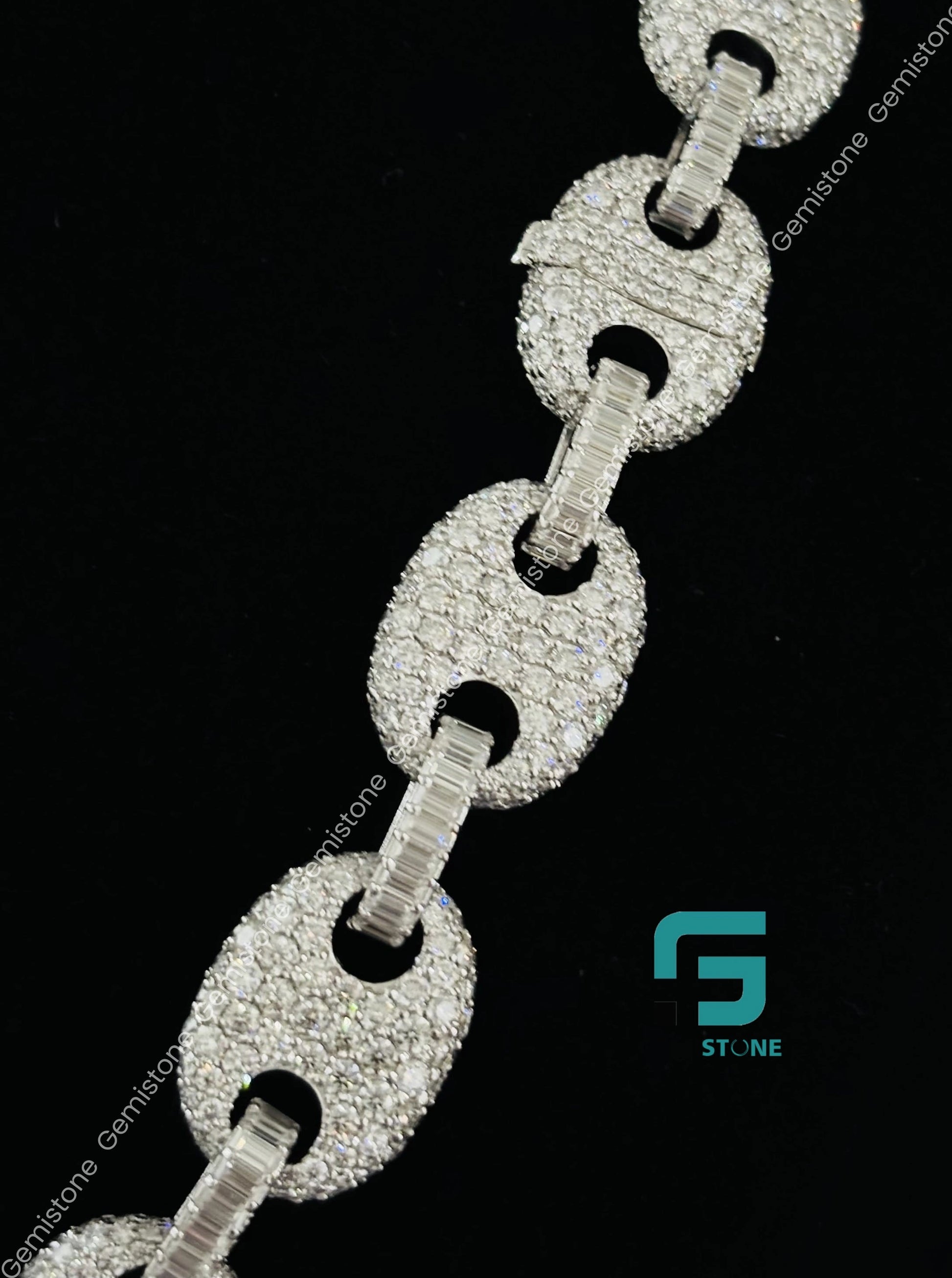 925 VVS Sterling Silver Rappers Iced Out Chain