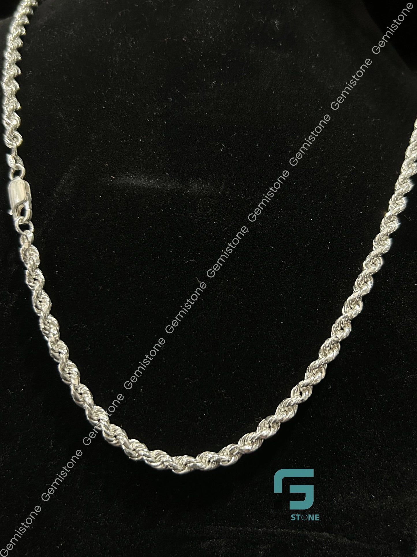 925 VVS Sterling Silver Rope Chain