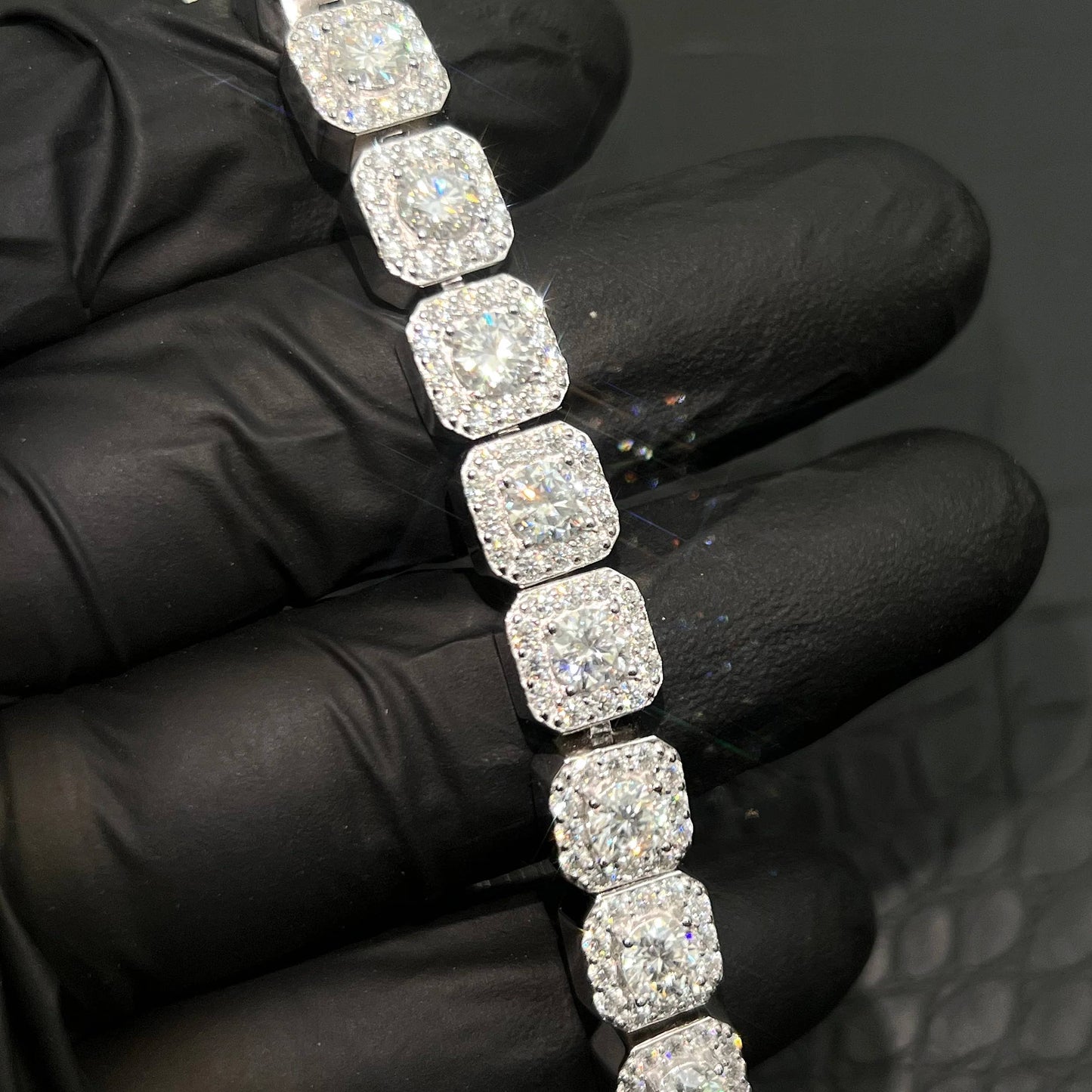 9MM-VVS1-Moissanite-Heavy-Cluster-Bracelet