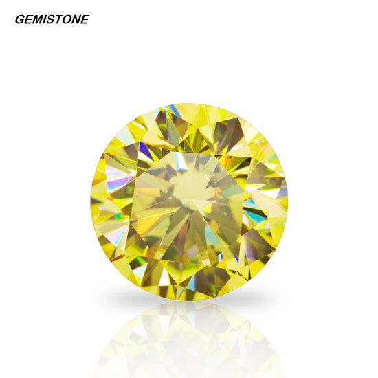 10.00MM [4.00CT] Yellow Round Excellent Cut Loose Moissanite