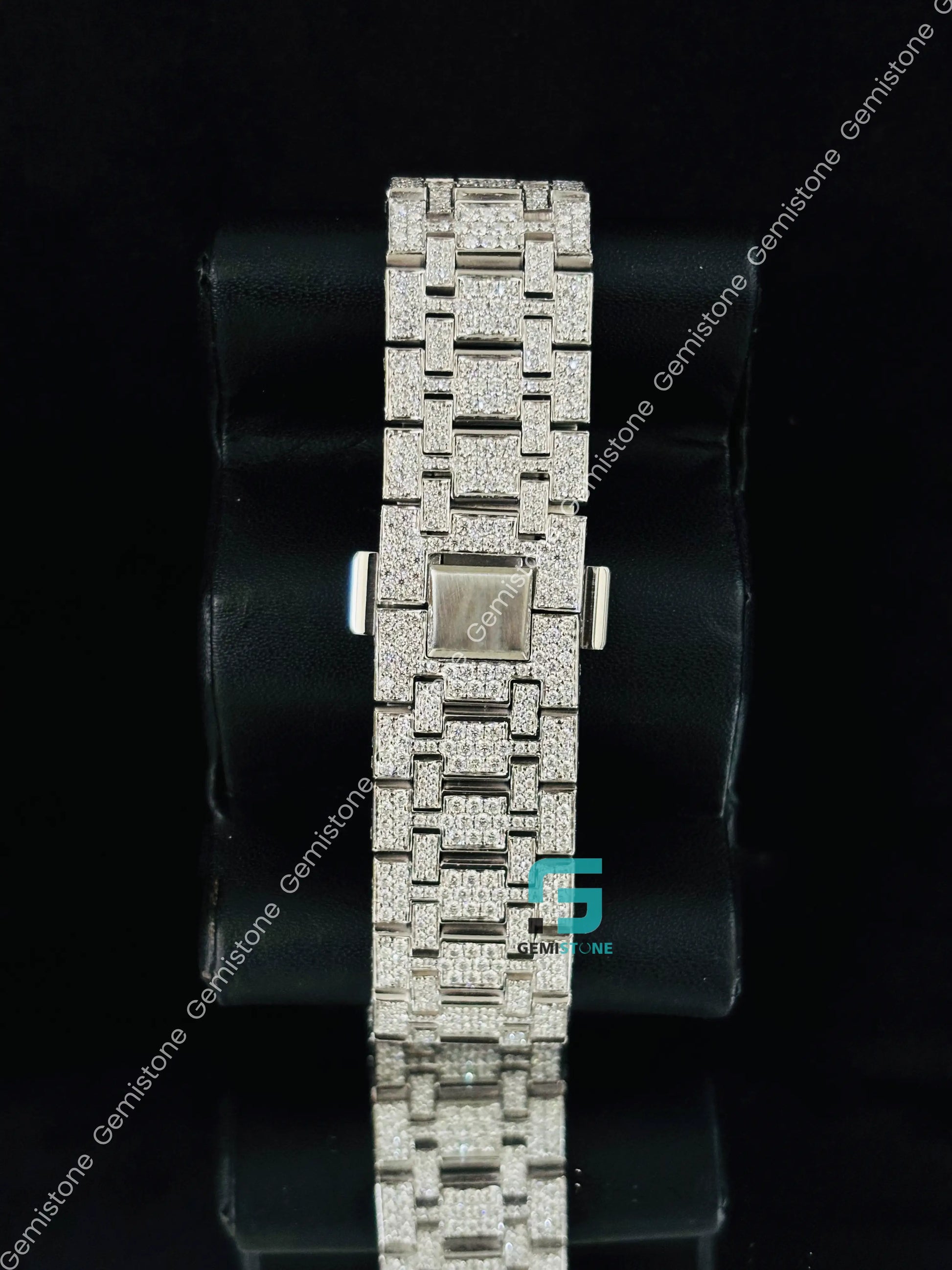 AP Blue Arabic Number Hip Hop Moissanite Iced Out Watch