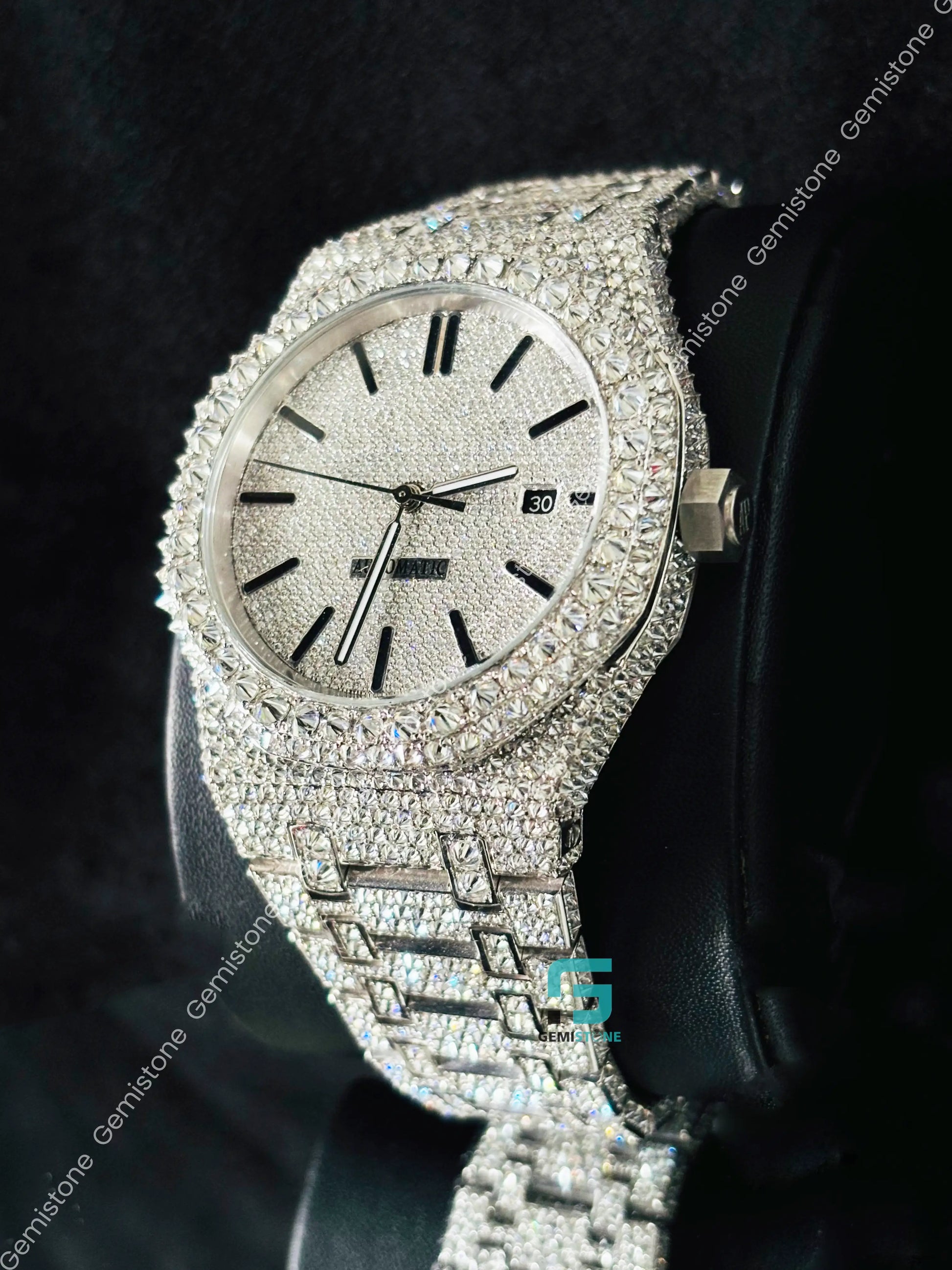 AP Moissanite Hip Hop Fully Studded Watch 