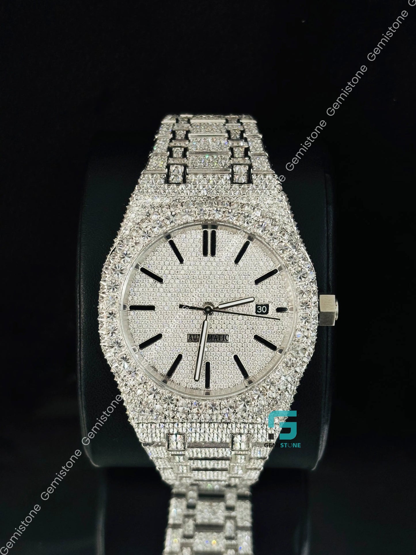 AP Moissanite Hip Hop Fully Studded Watch For Men