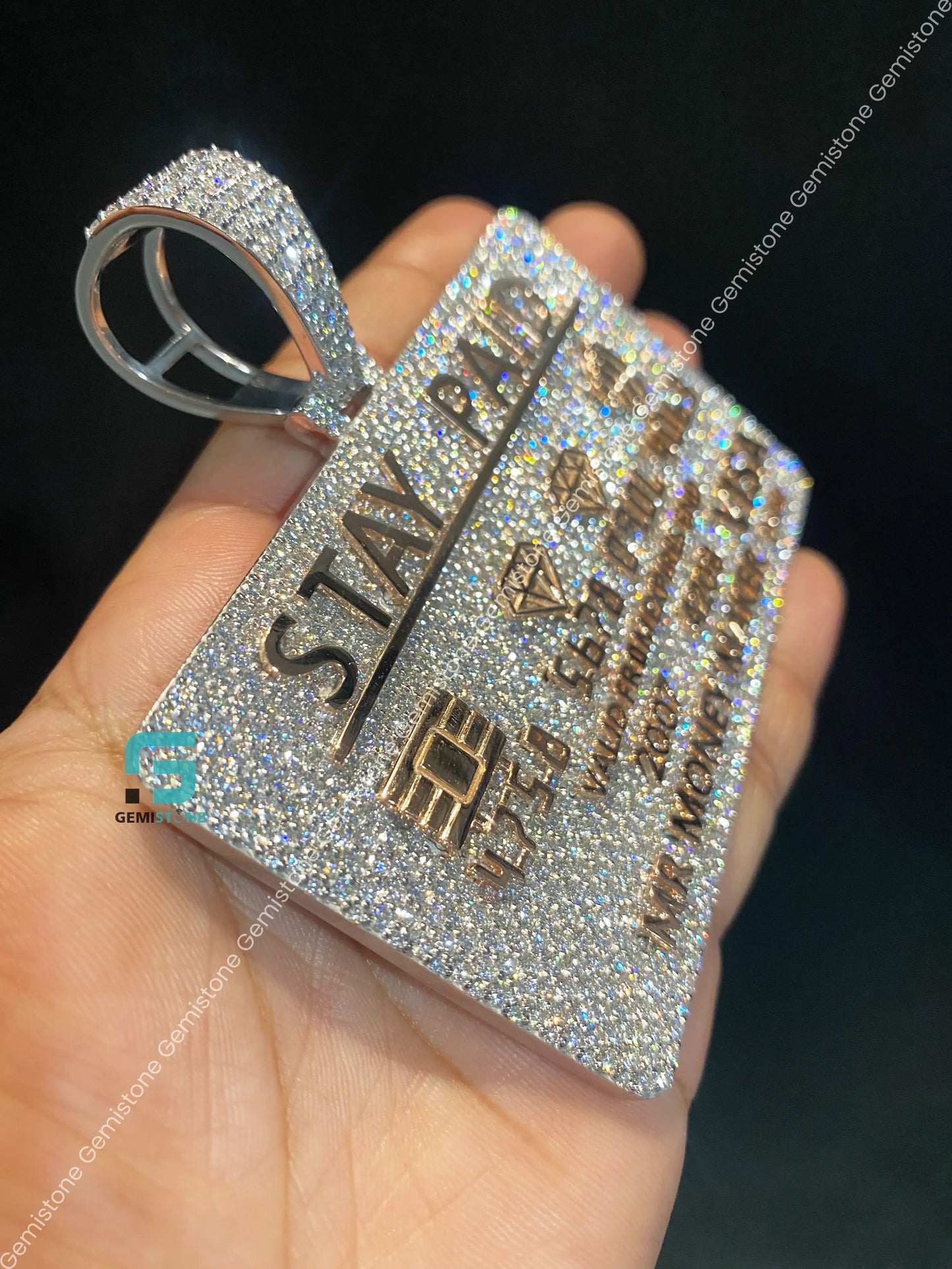 ATM Card Moissanite Pendant For Men