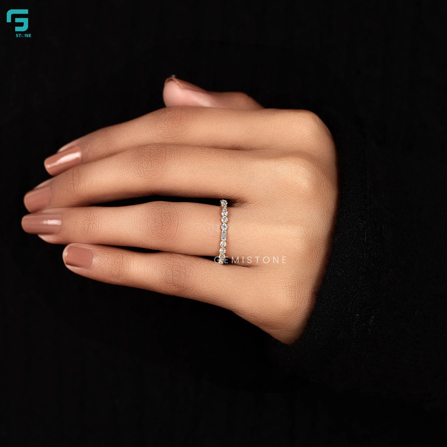 Alternating Diamond Eternity Band