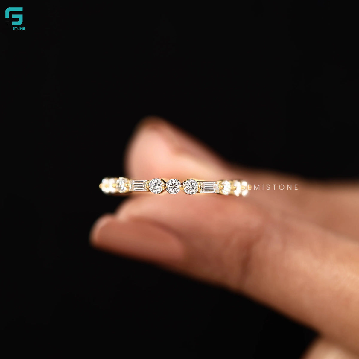 Alternating Lab Grown Diamond Eternity Band For Women