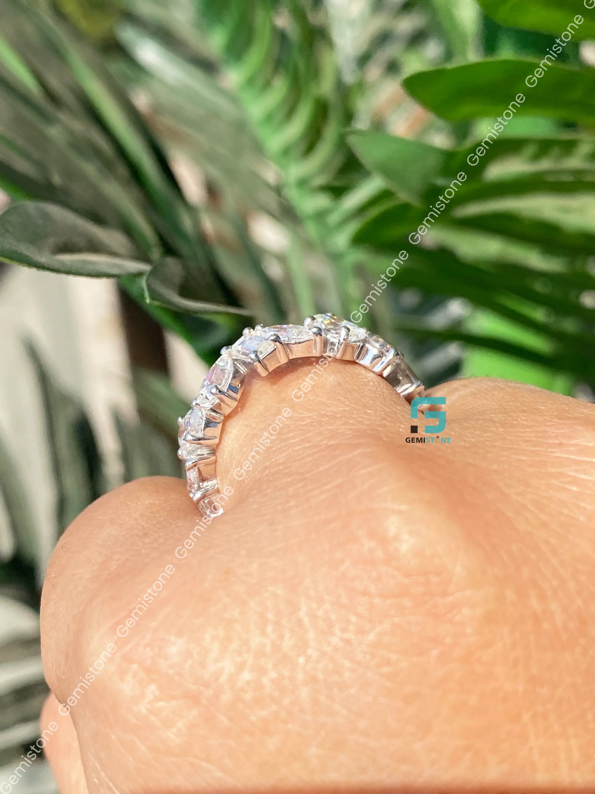 Alternative Pave Matching Stacking Band For Women