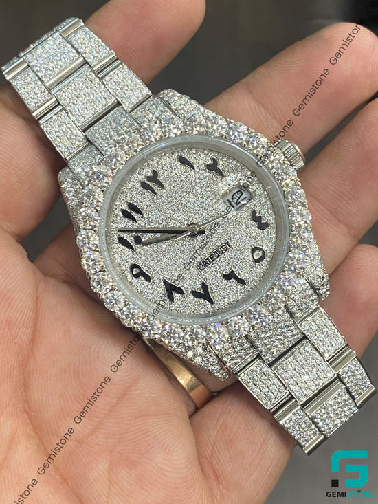Arabic-Number-Dial-Diamond-Moissanite-Watch-min