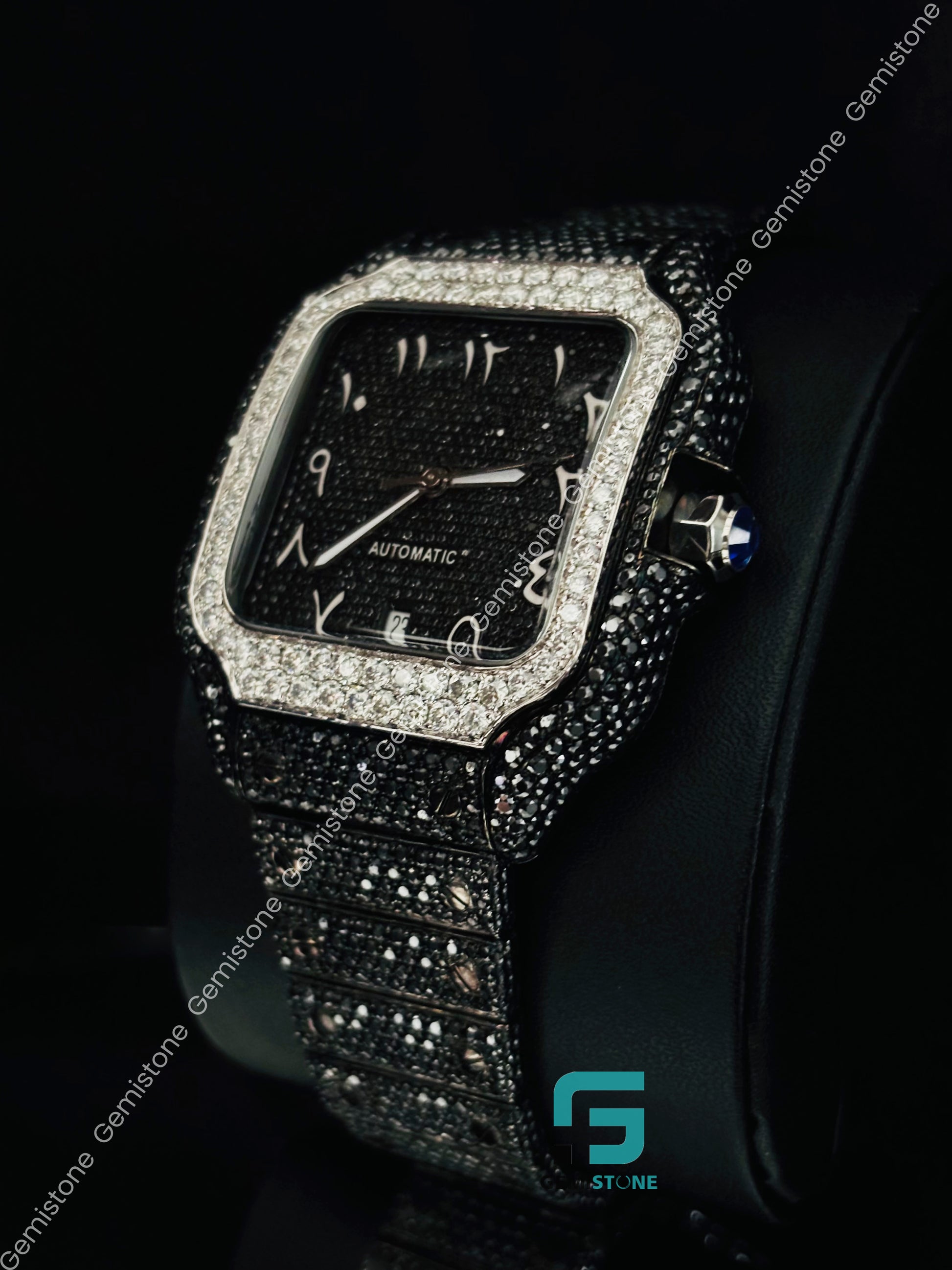 Arabic Number Moissanite Fully Ice Out Watch