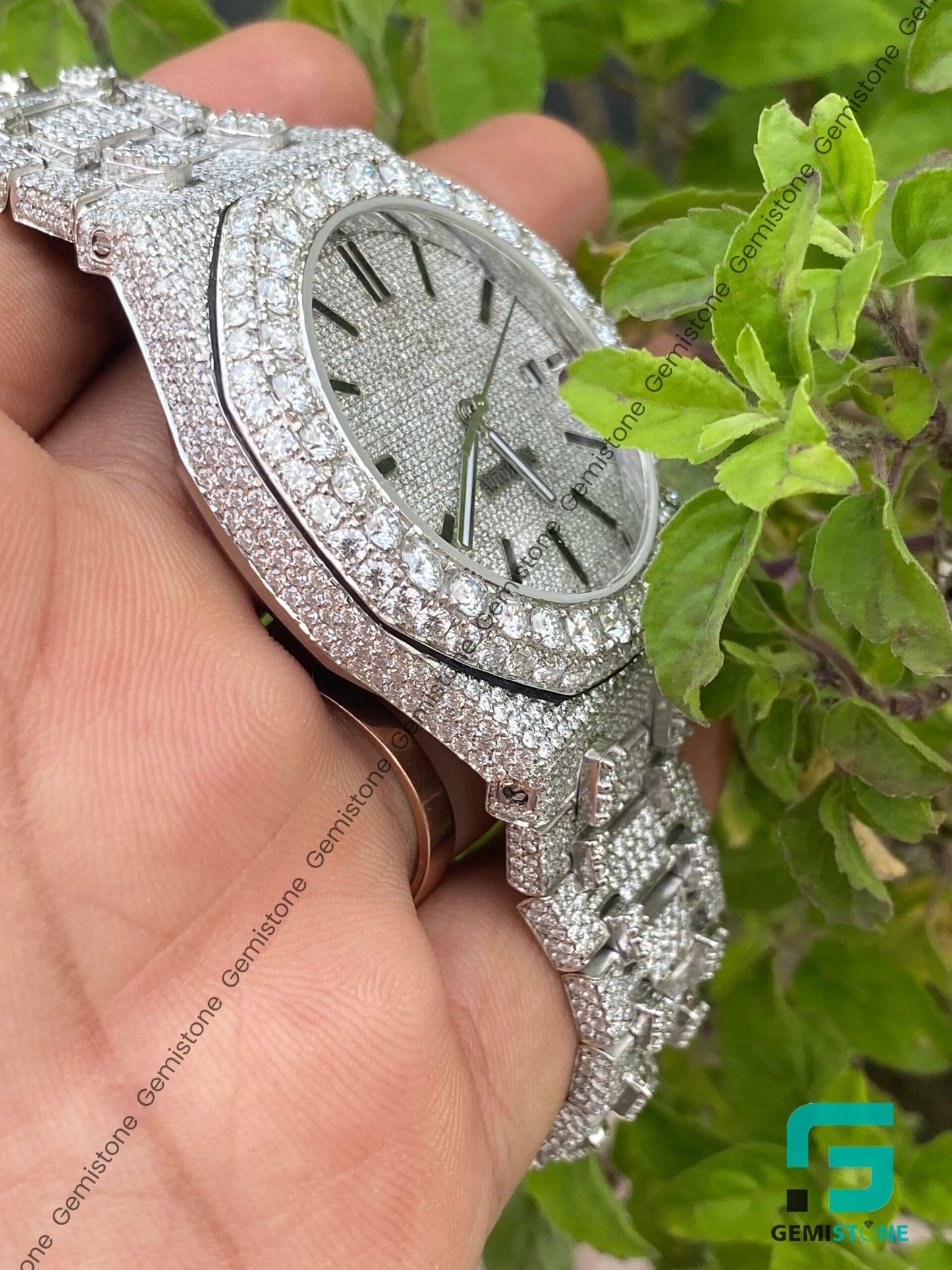 Automatic-Diamond-Studded-Ap-Watch