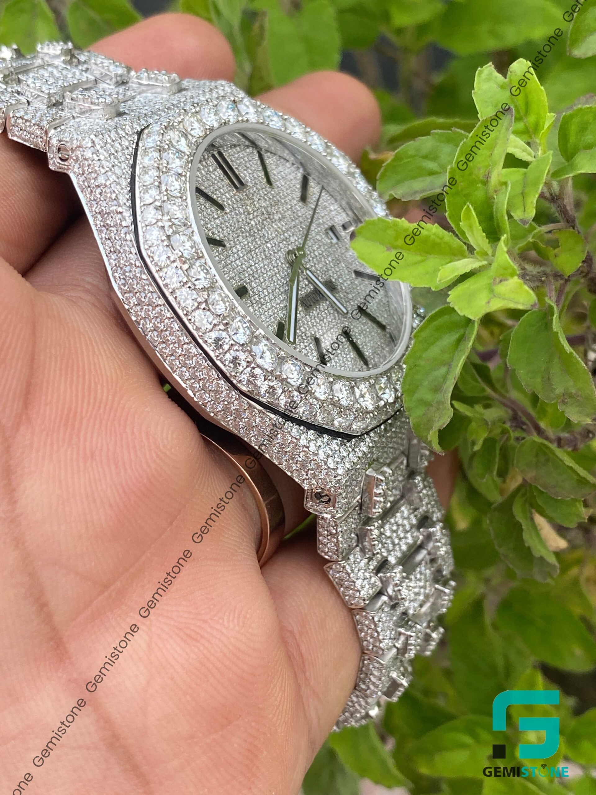 Automatic-Diamond-Studded-Ap-Watch