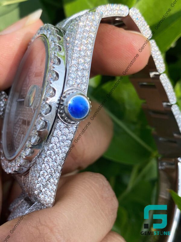 VVS Moissanite Studded 41MM Date Just Iced Out Bust Down Watch