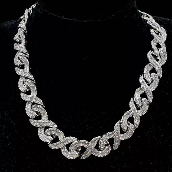 20MM Heavy Hip Hop Moissanite Baguette Link Cuban Chain Choker 22"