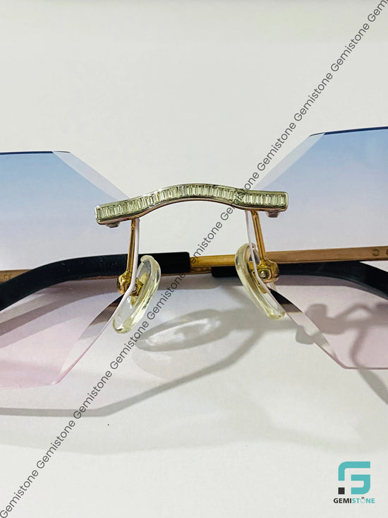 Baguette Cut Stone Moissanite Sunglass