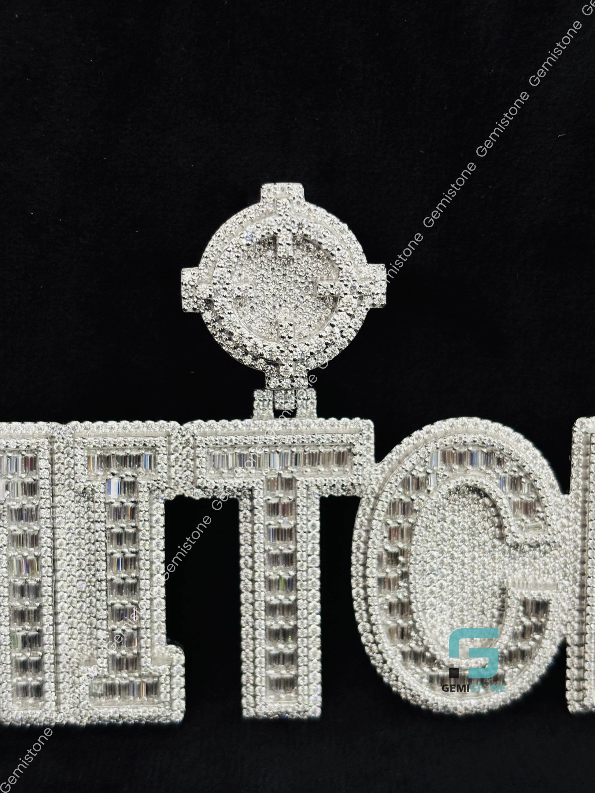 Baguette Custom Iced Out Pendant