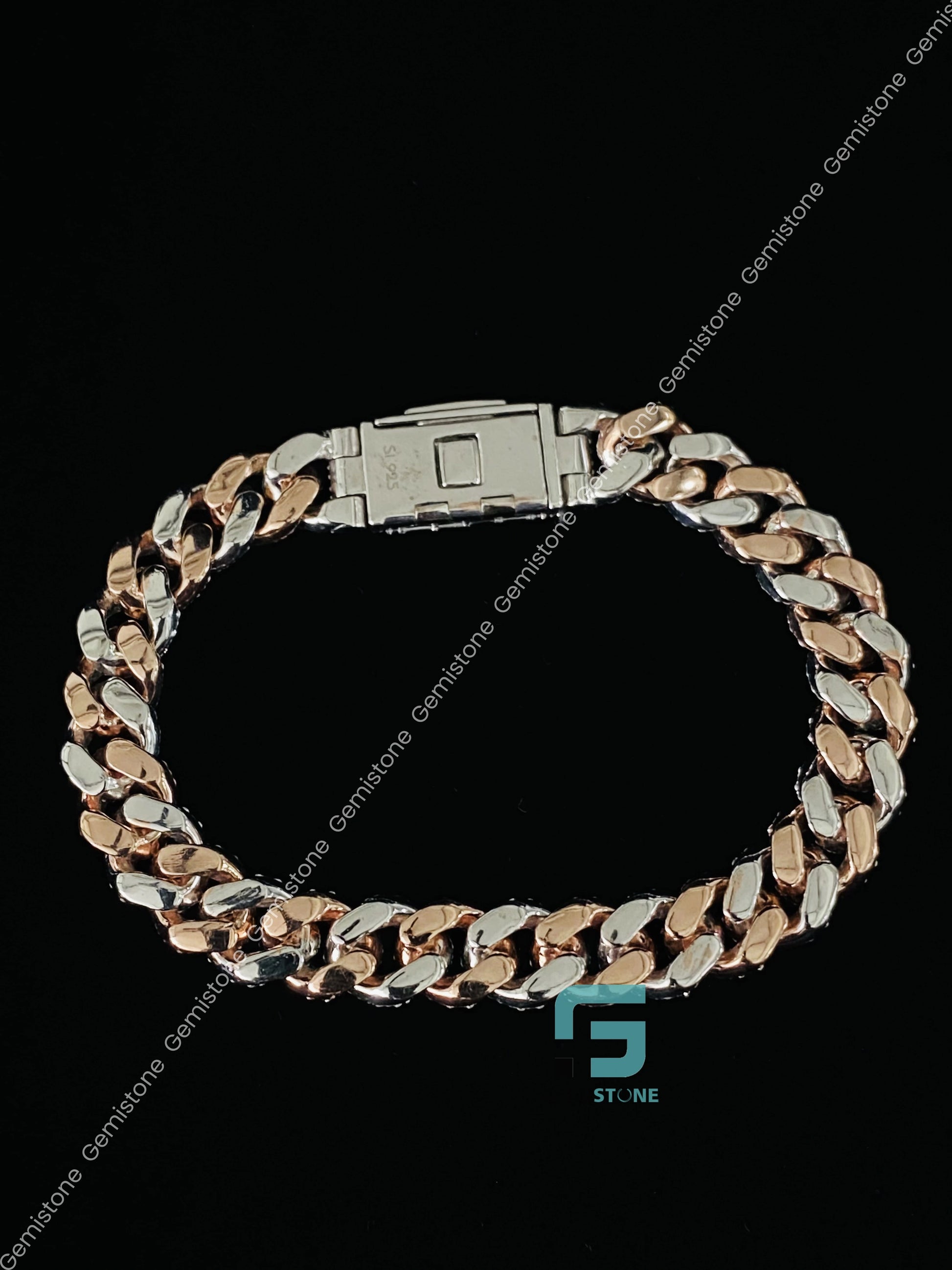 Baguette Moissanite Rose Gold Plating Bracelet
