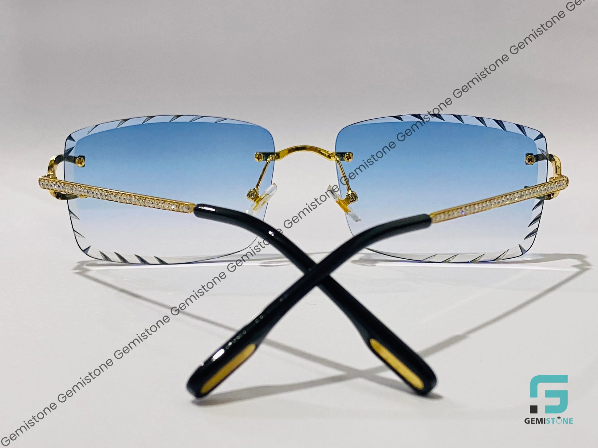 Baguette Round Moissanite Sunglasses