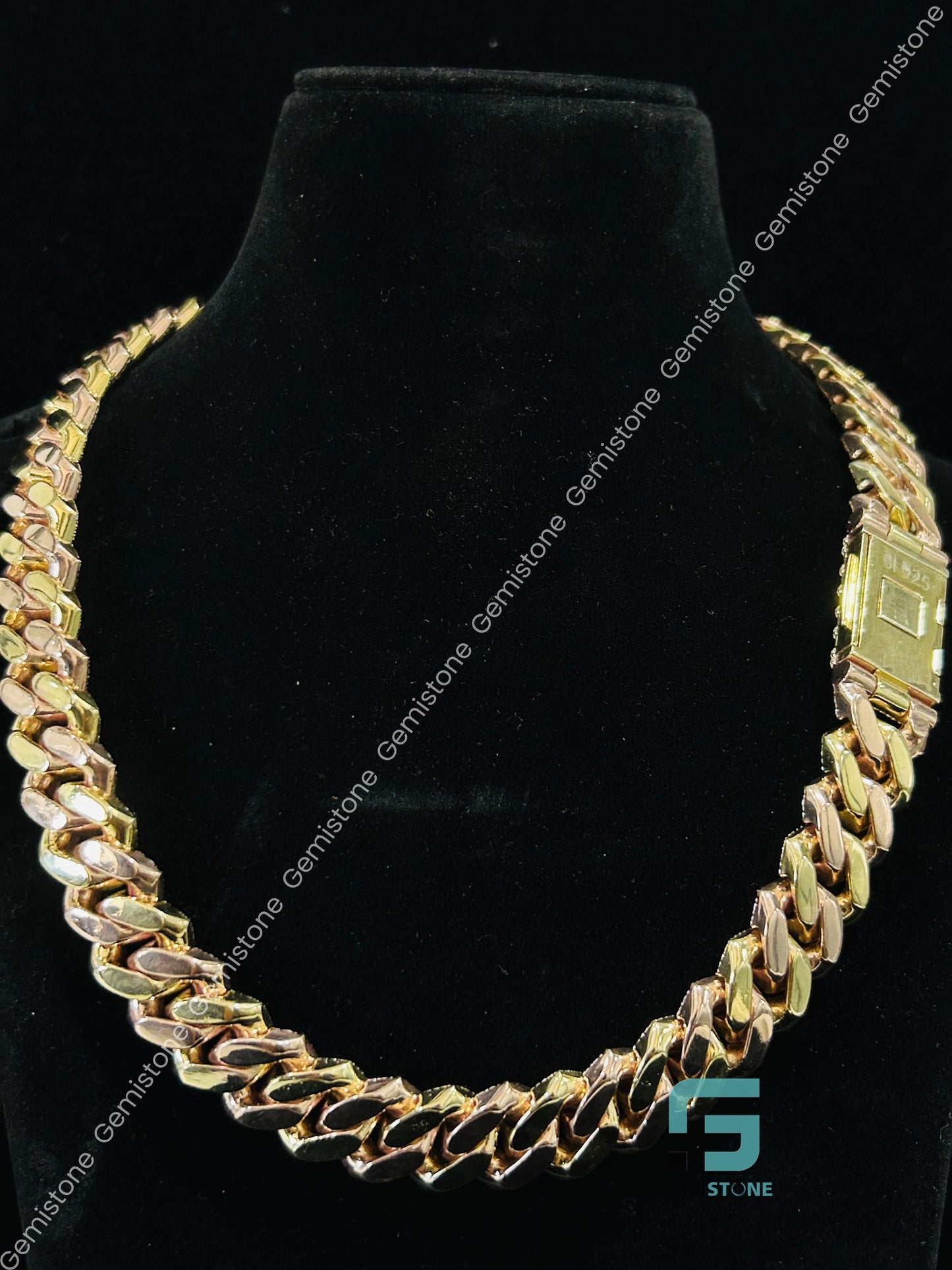 Baguette and Round Cut Cuban Link Moissanite Chain