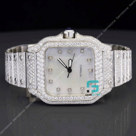 Men's VVS Moissanite Hip Hop Fully Iced Out Luxury Watch