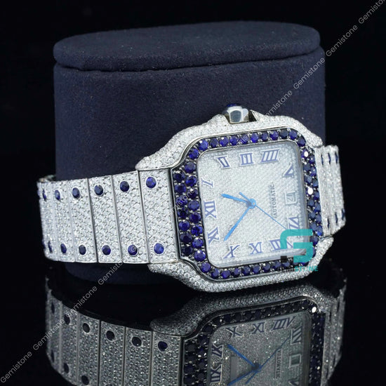 Buy Stainless Steel Hip Hop Bezel Diamond VVS Moissanite Watch