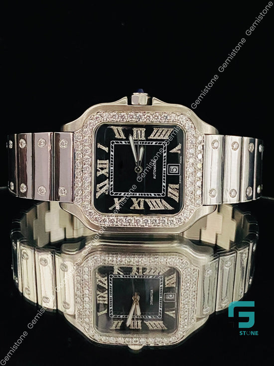 Bezel Dial Wrist Moissanite Watch