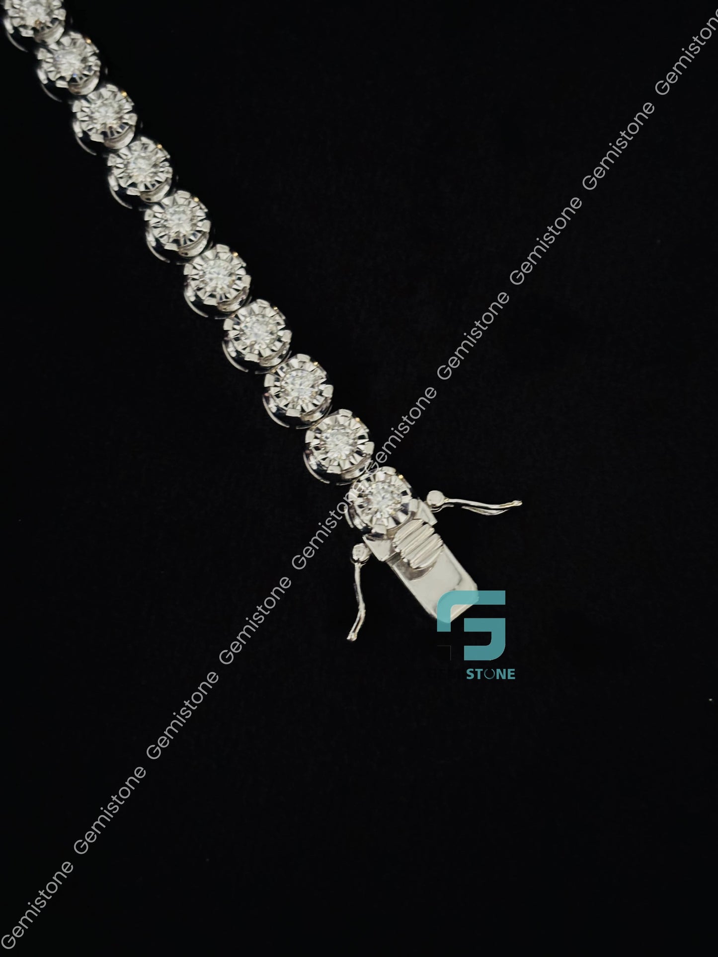 Bezel Set Moissanite Tennis Bracelet