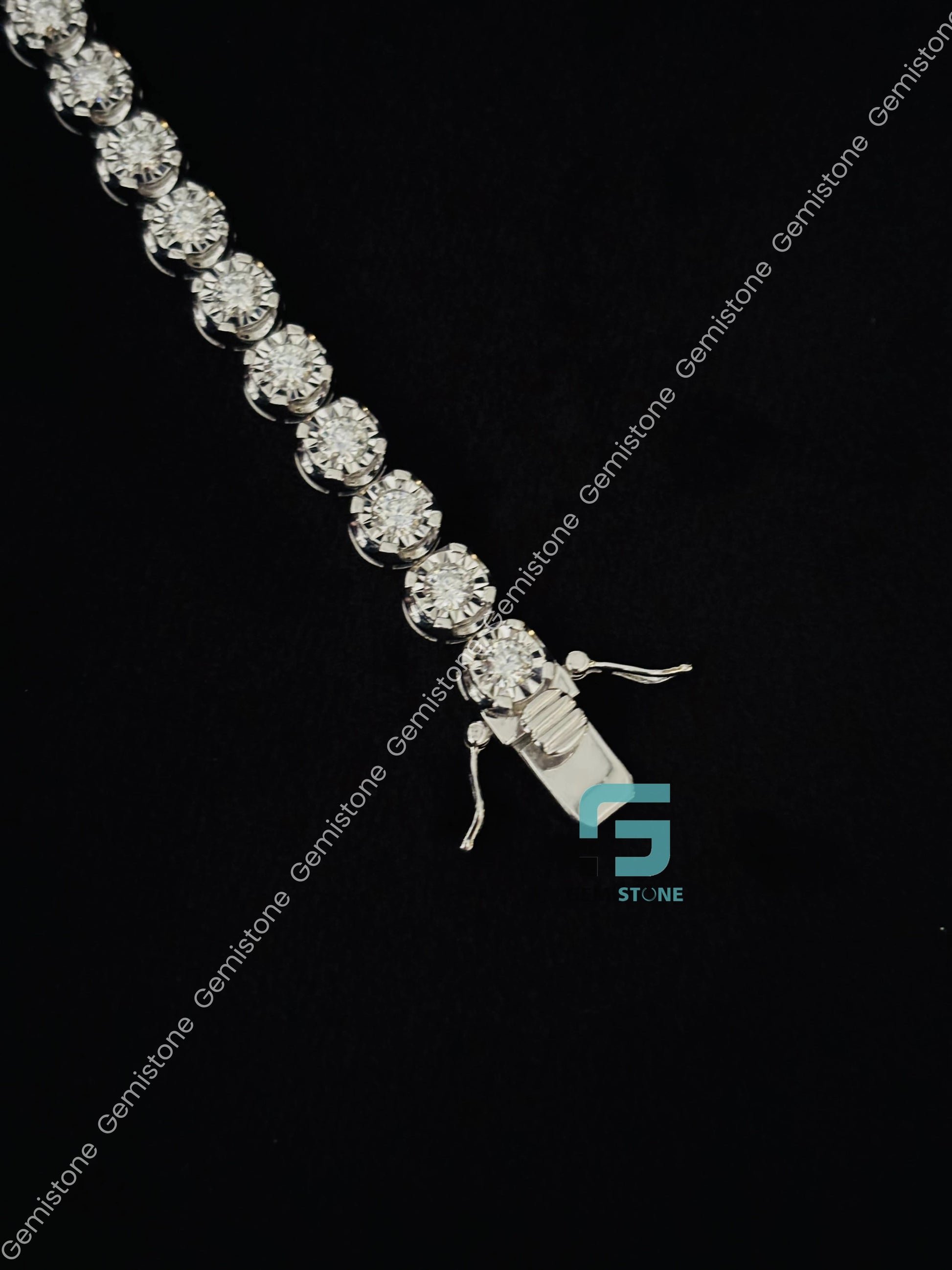 Bezel Set Moissanite Tennis Bracelet