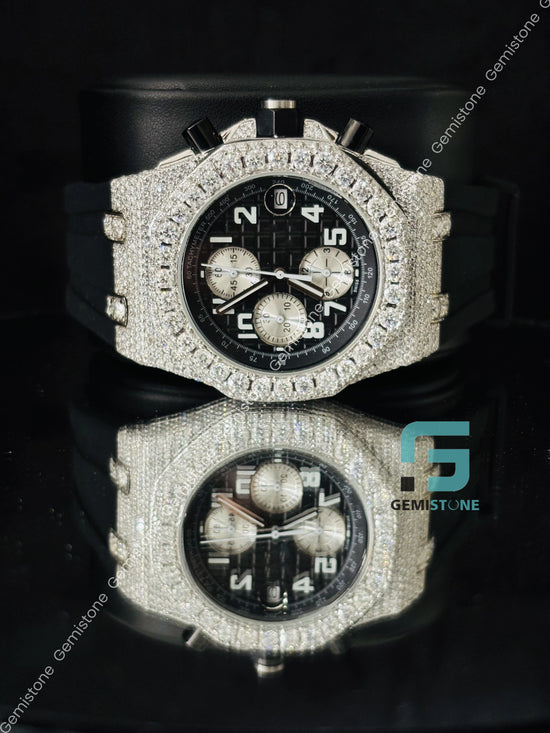 Big Bezel Face Dial Moissanite Iced Out Bust Down Hop Hip Watch