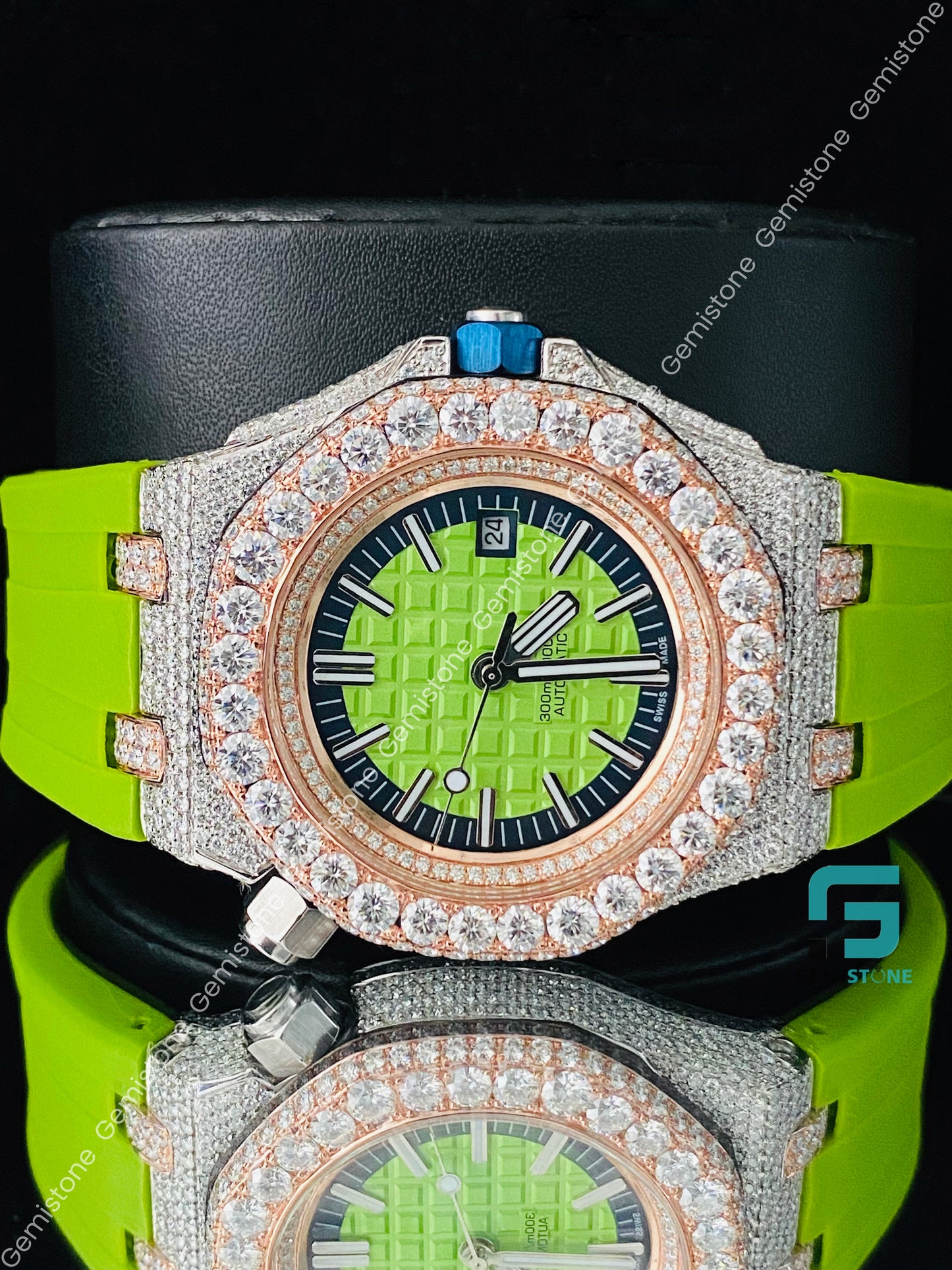 Big Bezel Fully Ice Out Moissanite Watch