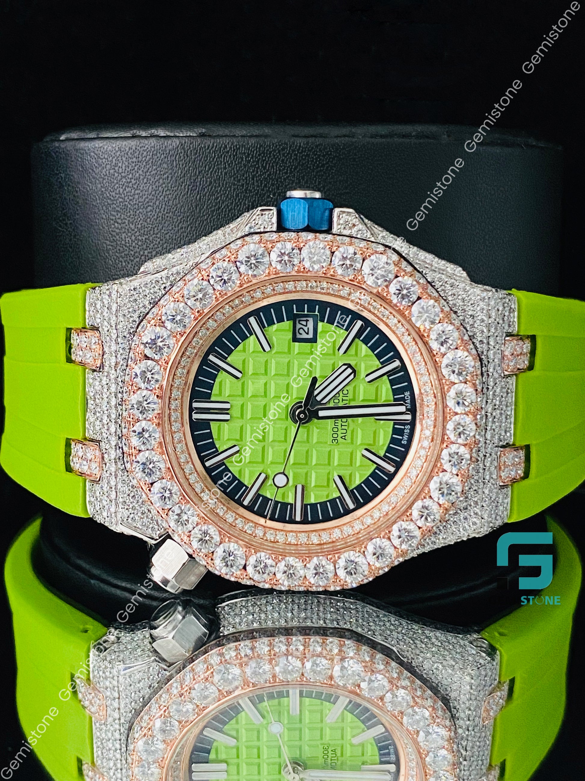 Big Bezel Fully Ice Out Moissanite Watch