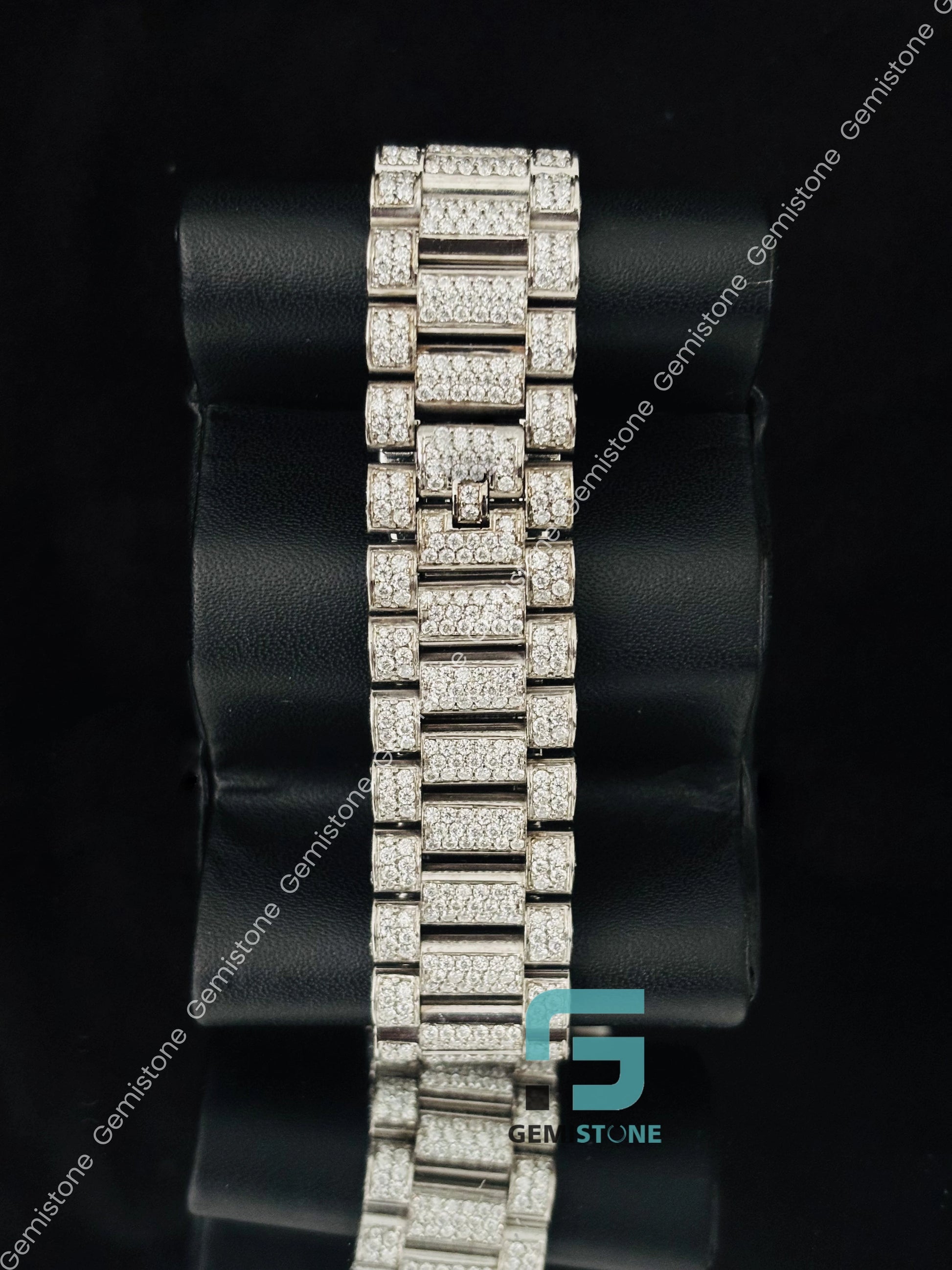 Big Bezel Hip Hop Iced Out Day Date Moissanite Watch