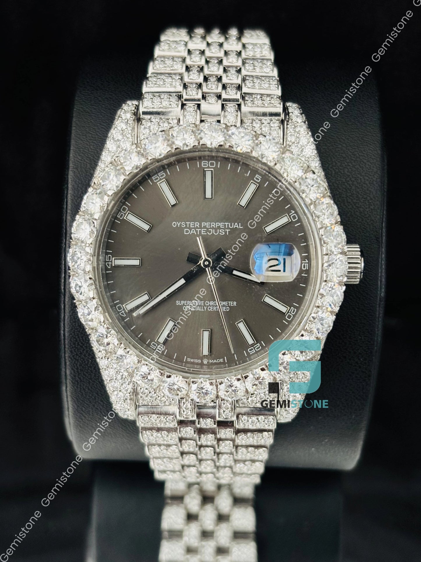 Big Bezel Moissanite Iced Out Hip Hop Watch For Him