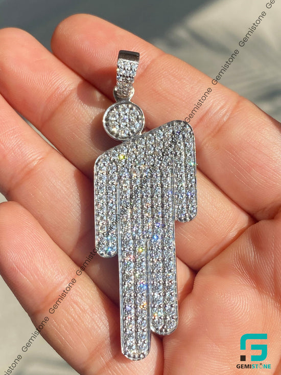 Round Cut Moissanite Billie Eilish Diamond Blohsh Pendant
