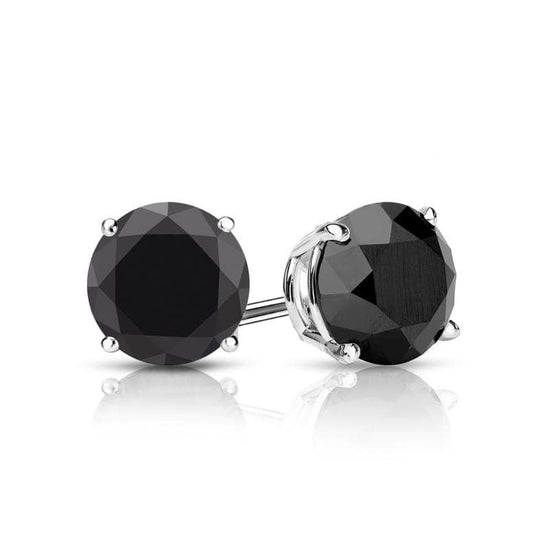 1.5 Carat AAA Jet Black Moissanite Diamond Studs