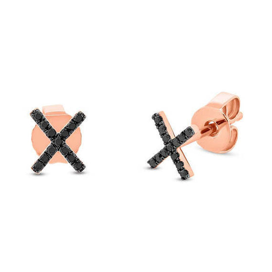 Black Diamond X Stud Earrings