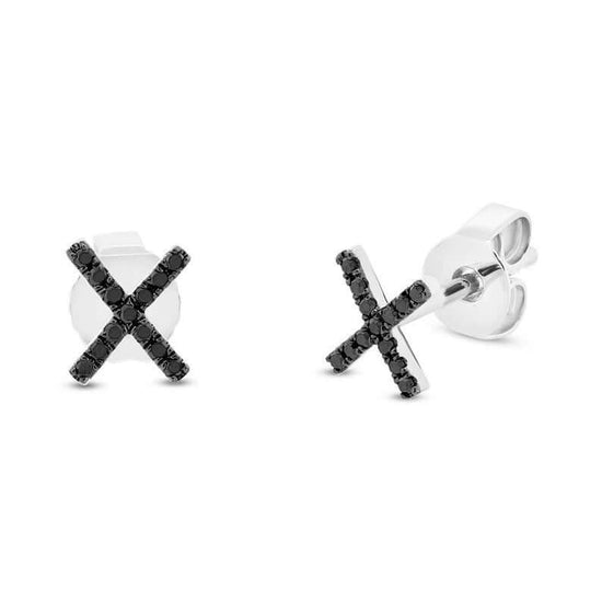 Black Diamond X Stud Earrings