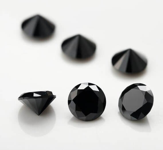 1.50 CT Round Cut Black Loose Moissanite Diamond
