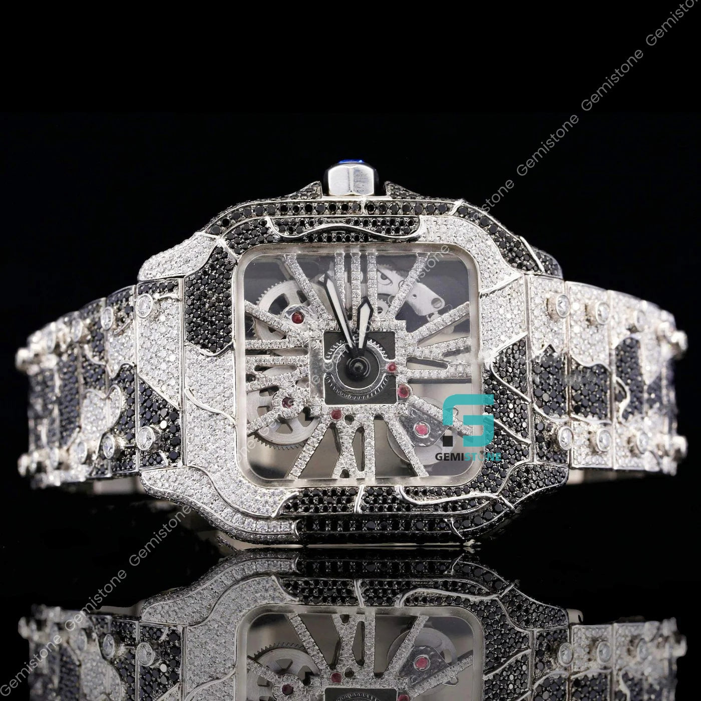 Black-White-Diamond-Watch-For-Men-1