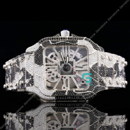 Black-White-Diamond-Watch-For-Men-1